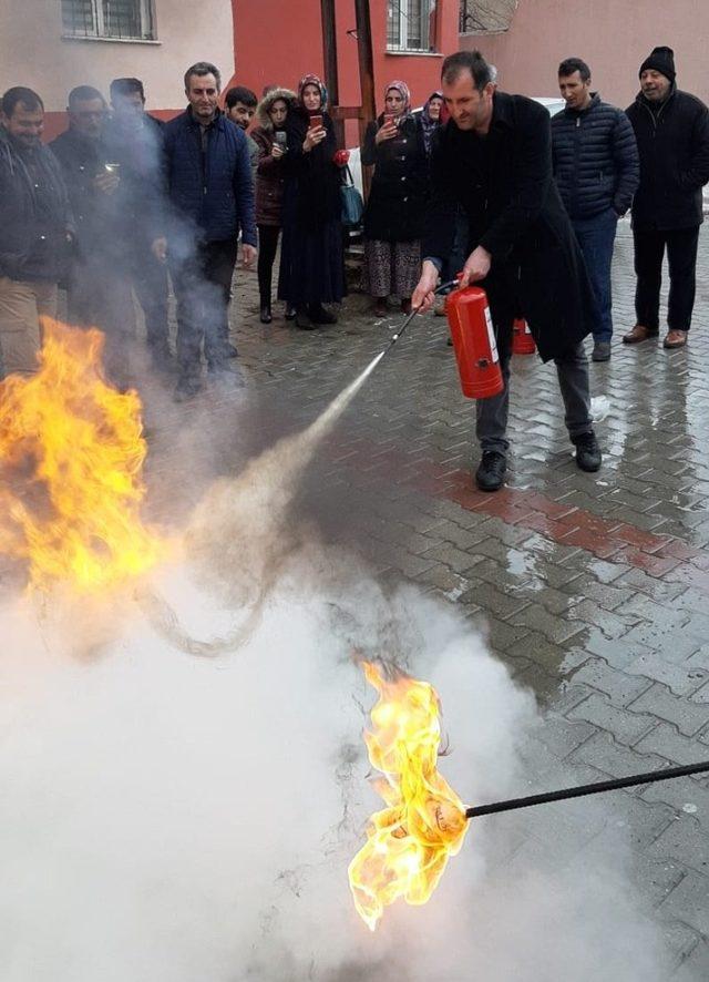 Erciş’te yangın eğitimi ve tatbikatı