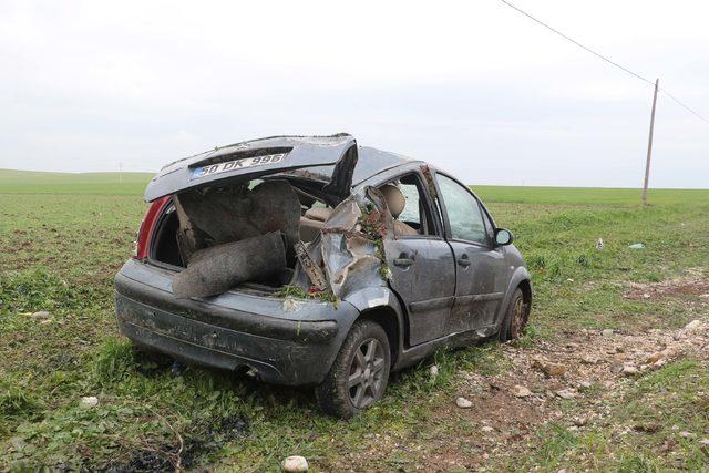 Lastiği patlayan otomobil takla attı: 7 yaralı