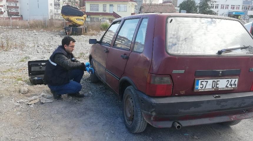 Bafra&rsquo;da esrarengiz otomobil hırsızlığı olayı