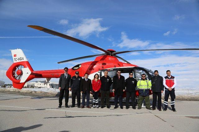 Sivas’ın ambulans helikopteri tanıtıldı