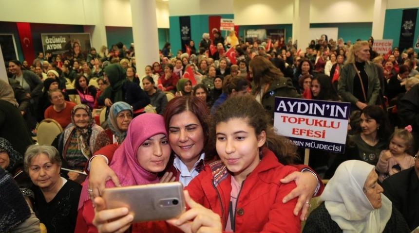 Başkan &Ccedil;er&ccedil;ioğlu, Efeler&rsquo;de kadınlarla bir araya geldi