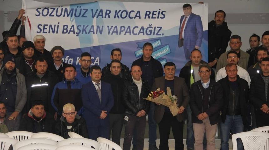 İş&ccedil;ilerden Başkan Koca&rsquo;ya pankartlı teşekk&uuml;r