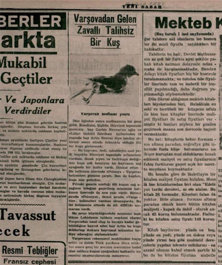 'Varşova'dan gelen zavallı talihsiz kuş' Herkes bu haberi konuşuyor! G1