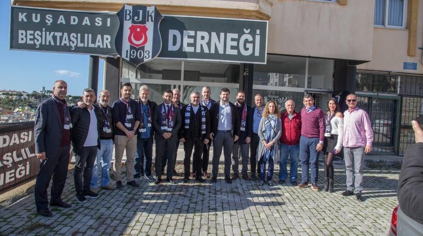 Başkan adayı G&uuml;nel, Kuşadası Beşiktaşlılar Derneği&rsquo;ni ziyaret etti