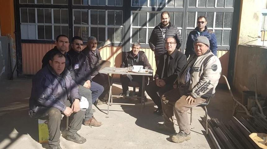 Başkan Mustafa Çöl sanayi esnafını ziyaret etti