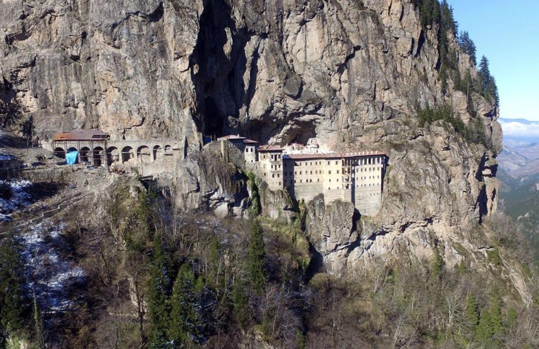 S&uuml;mela Manastırı'nda teleferik heyecanı 