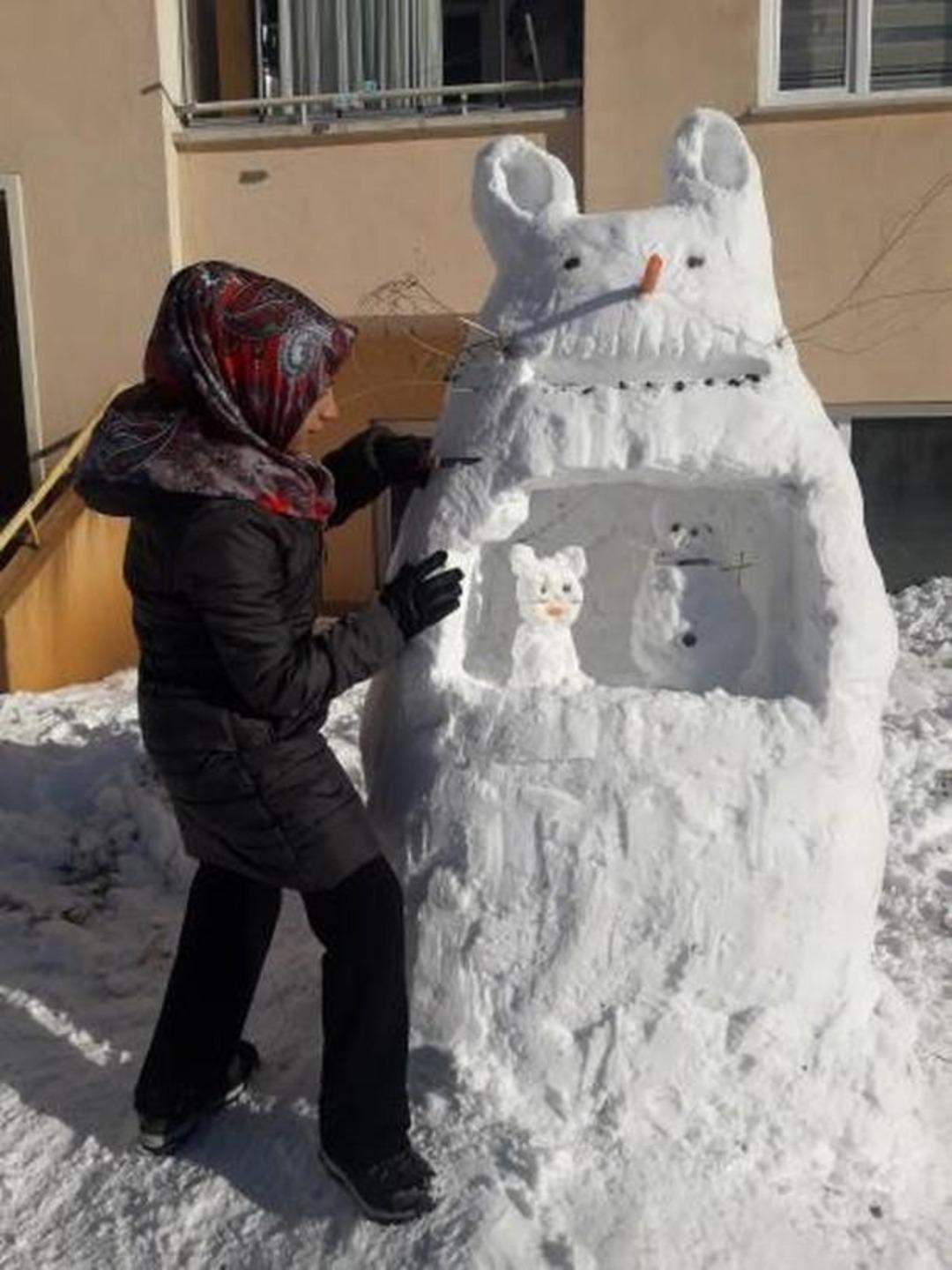 Van&rsquo;da kardan adam manzaraları