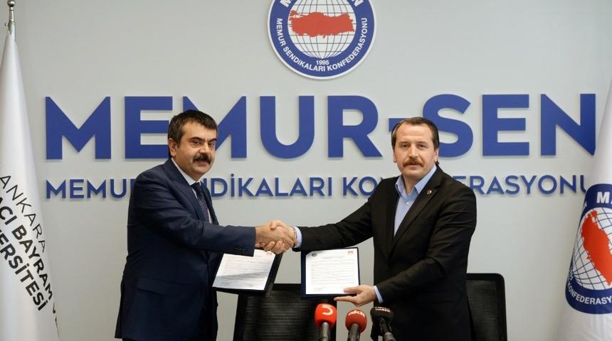 Memur-Sen ve Hacı Bayram Veli &Uuml;niversitesinden eğitimde işbirliği