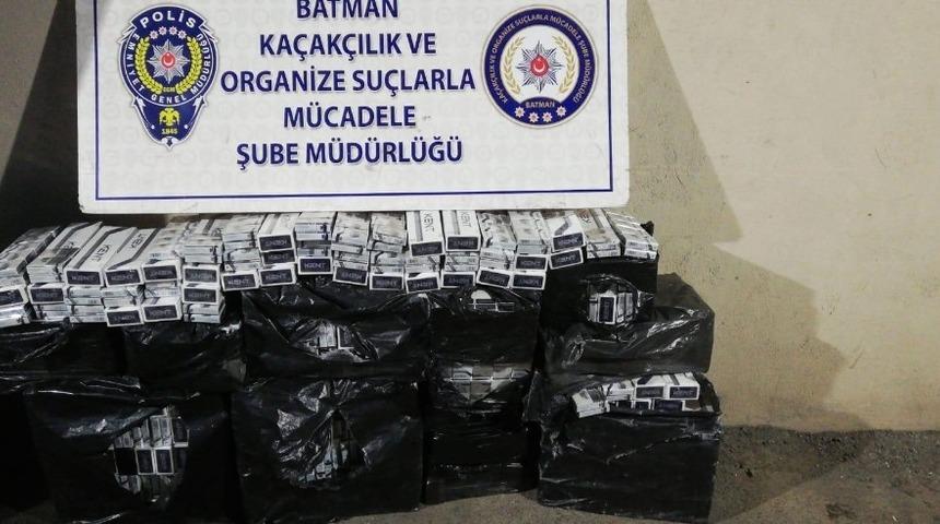 Batman&rsquo;da 3 bin 370 paket ka&ccedil;ak sigara ele ge&ccedil;irildi