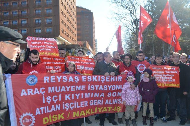 Otel önünde basın açıklamasına izin verilmedi