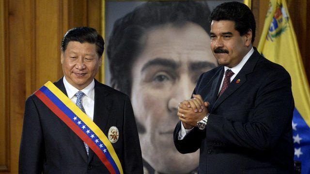 Çin Devlet Başkanı Şi Jinping Venezuela'nın iç işlerine karışılmaması çağrısı yapıyor.