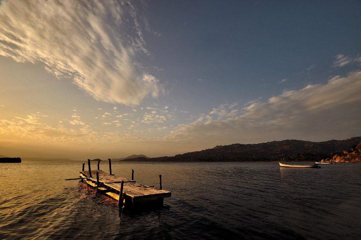Bafa Gölü'nde görsel şölen! Buraya giden gün batmadan geri dönmüyor G2