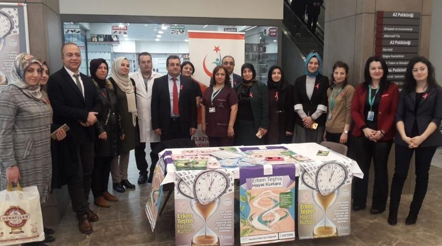 Fethi Sekin Şehir Hastanesi’nde kanser farkındalığı etkinliği