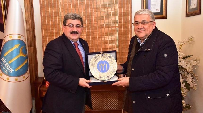 Eski Bakan Şeker&rsquo;den Başkan Can&rsquo;a ziyaret