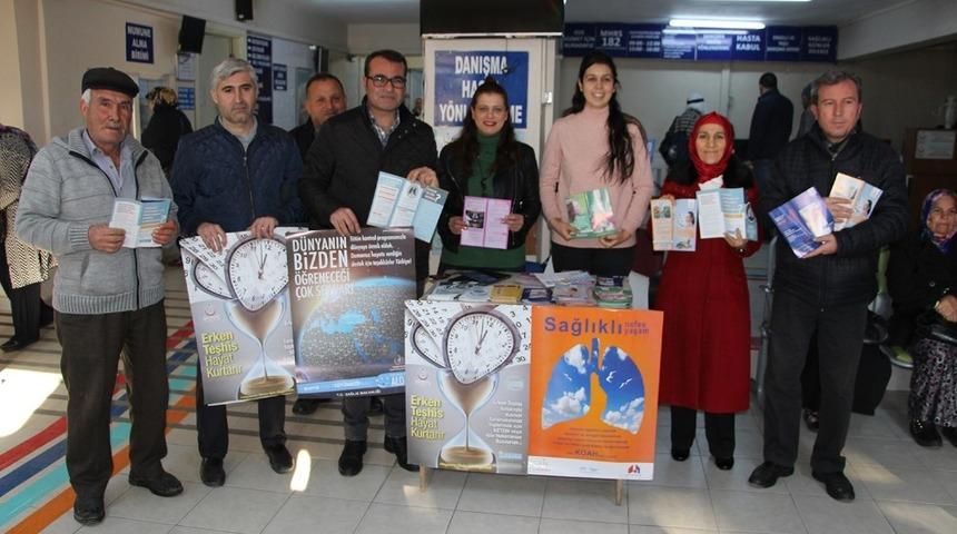 Kansere dikkat çekmek için broşür dağıttılar