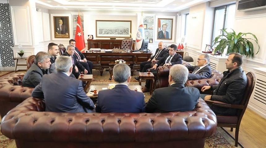 Başkan B&uuml;y&uuml;kkılı&ccedil; sendika temsilcilerini ağırladı