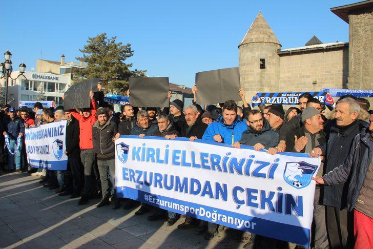 BB Erzurumspor taraftarÄ±ndan MHK ve TFFâye protesto ile ilgili gÃ¶rsel sonucu