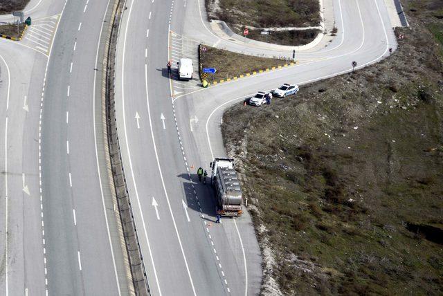 Kastamonu'da helikopter destekli trafik denetimi