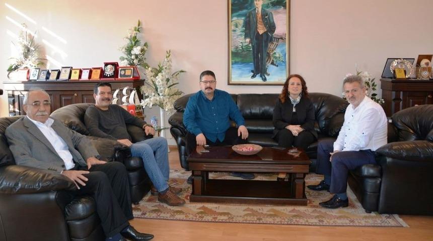 SGK İl M&uuml;d&uuml;r&uuml; Yılmaz&rsquo;dan AYESOB Başkanı &Ccedil;etindoğan&rsquo;a ziyaret