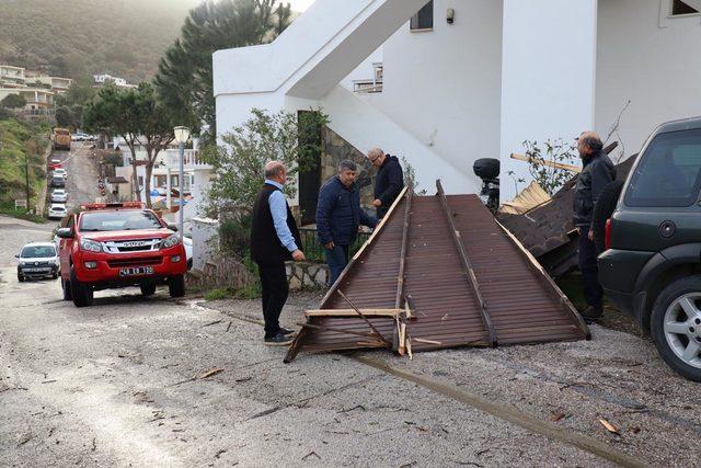 Bodrum'da fırtına etkili oldu