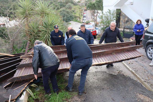 Bodrum'da fırtına etkili oldu