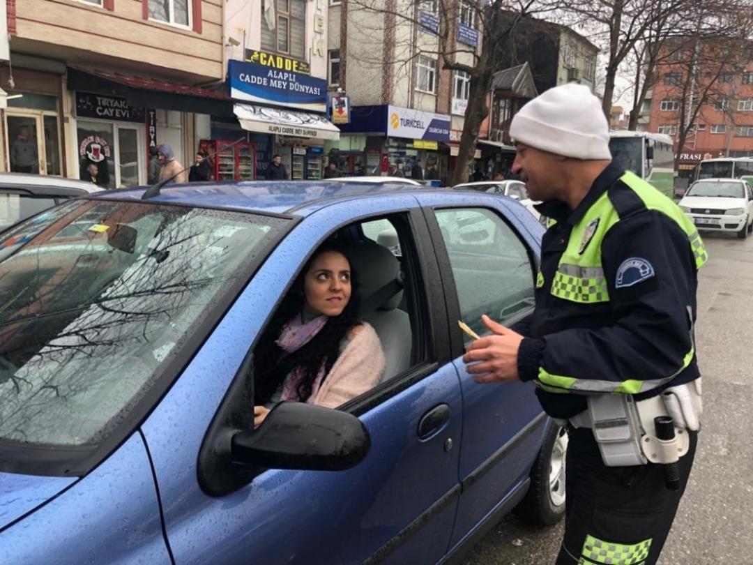 Zonguldak&rsquo;da eş zamanlı yaya &ouml;ncelikli trafik uygulaması