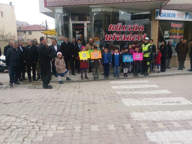 Gürün’de yaya trafik uygulaması