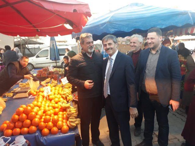 Başkan Alemdar’dan pazaryeri esnafına ziyaret