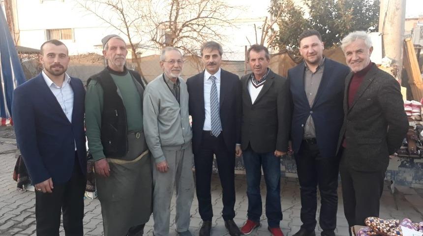 Başkan Alemdar&rsquo;dan pazaryeri esnafına ziyaret