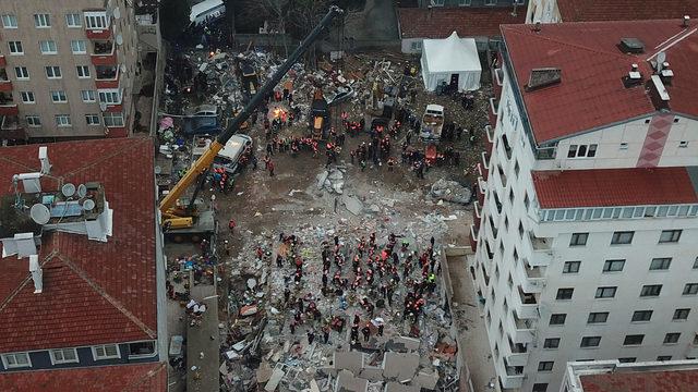  Kartal'da arama kurtarma çalışmalarında son durum havadan fotoğraflandı