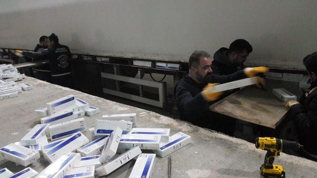 Çobanbey Sınır Kapısı’nda 30 bin paket kaçak sigara ele geçirildi