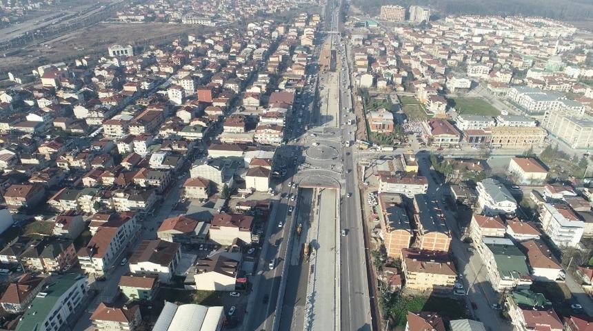 K&ouml;sek&ouml;y Kavşağı&rsquo;nda asfalt serimi başladı