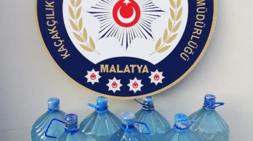 Malatya’da 171 litre kaçak içki ele geçirildi