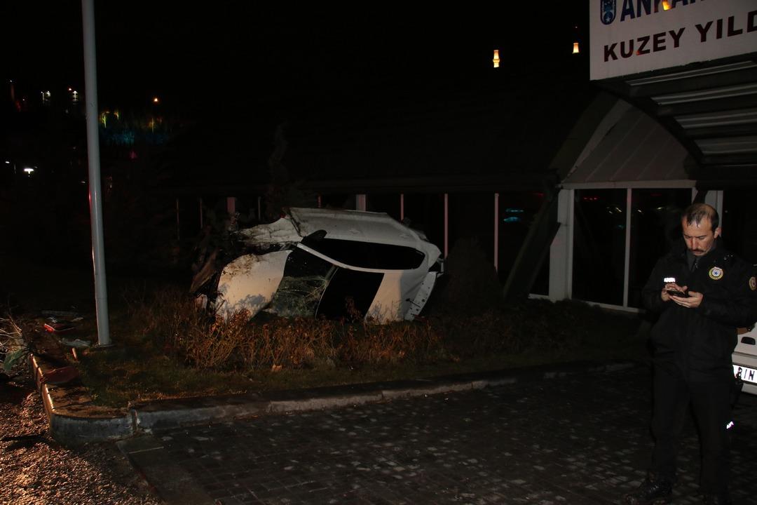 Arabayla 20 metre u&ccedil;tu! Korkun&ccedil; anlar