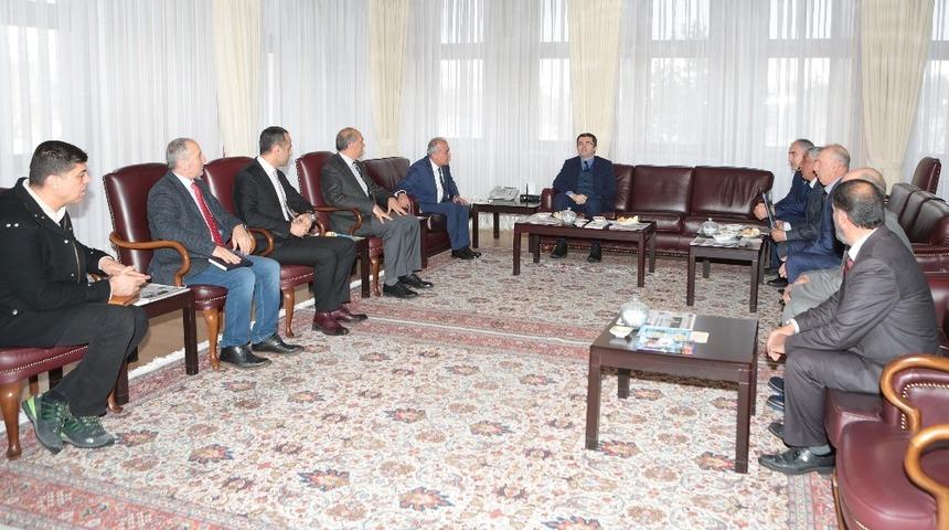 Erzurum Valisi Memiş&rsquo;ten Rekt&ouml;r &Ccedil;omaklı&rsquo;ya iade-i ziyaret