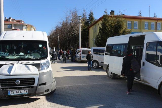 Kulu’da servis araçlarına denetleme