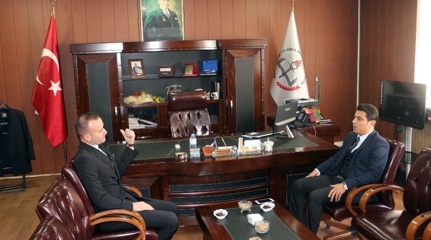 Diyadin Kaymakamı ve Belediye Başkanı &Ouml;ner, Tekin&rsquo;i ziyaret etti