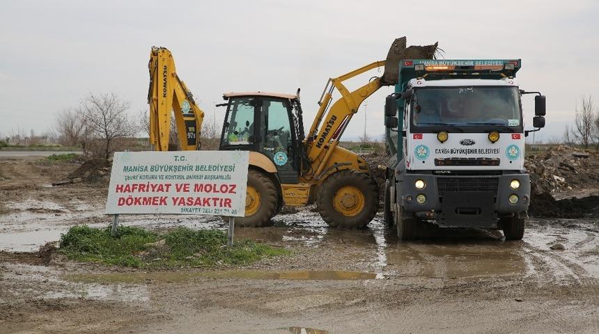 Manisa&rsquo;da hafriyat temizliğine devam ediyor