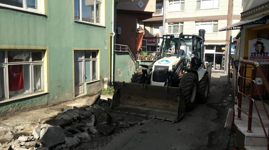 Mustanağa Sokak&rsquo;ta yeni kaldırım