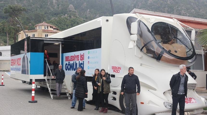 AK Parti Marmaris Belediye Başkan Adayı Serkan Yazıcı se&ccedil;im tırı hakkında konuştu