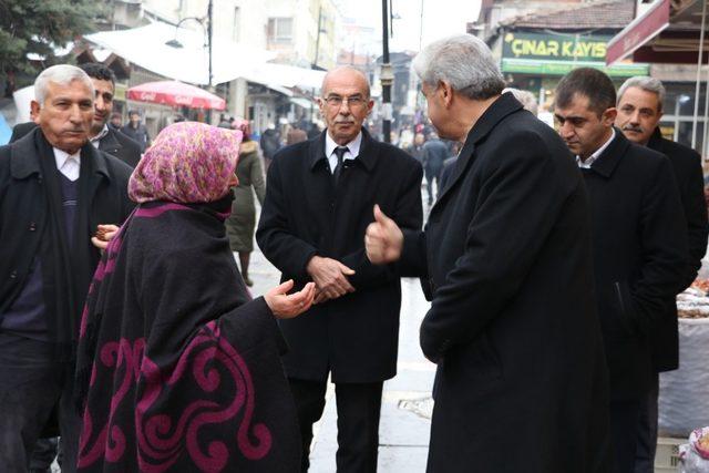 Ekinci esnaf ziyaretlerini sürdürüyor