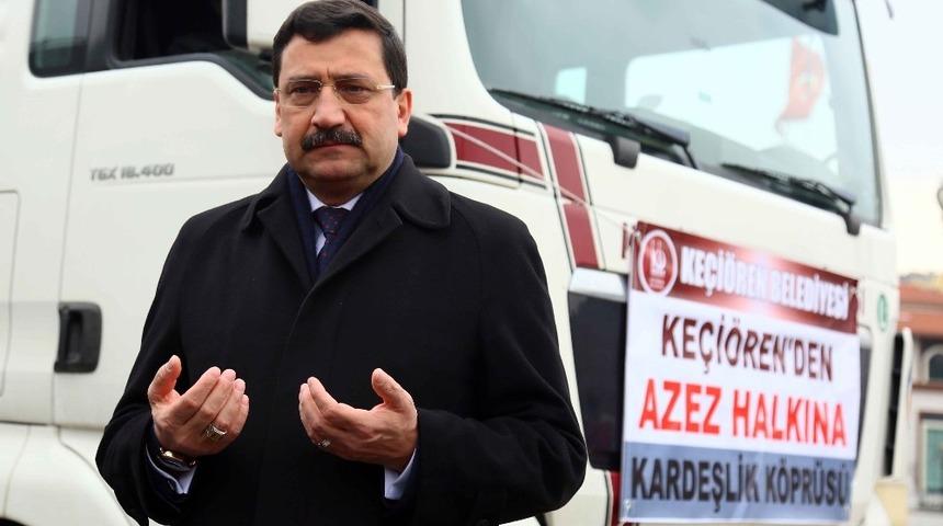 Ke&ccedil;i&ouml;ren&rsquo;den Azez&rsquo;e yardım tırı