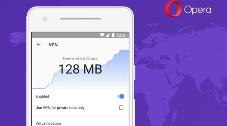 Opera VPN Android’de test ediliyor!