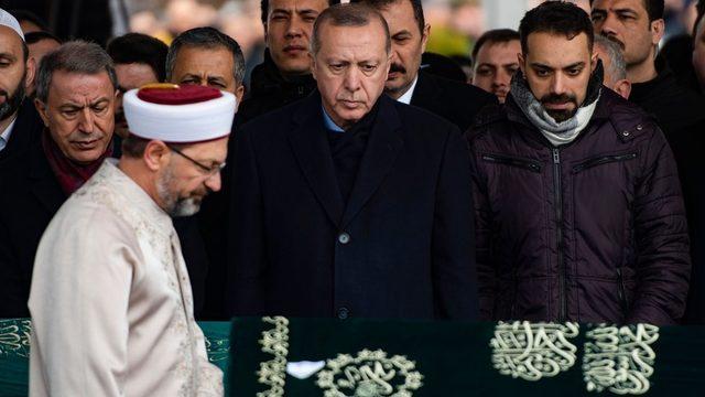 Cumhurbaşkanı Erdoğan cenaze törenine katıldı.
