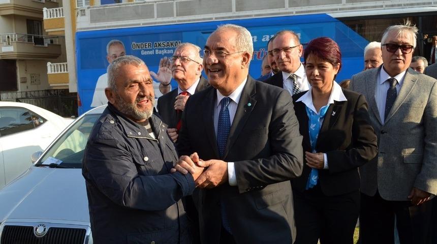 DSP Lideri Aksakal Didim se&ccedil;im ofisini a&ccedil;tı