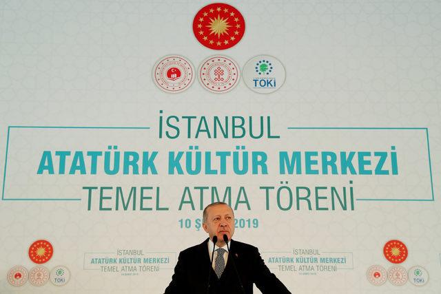 Cumhurbaşkanı Erdoğan, Yeni AKM Projesi'nin temel atma töreninde konuştu (1)