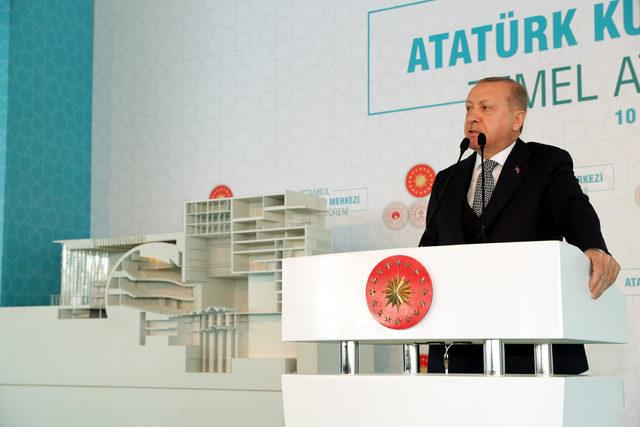 Cumhurbaşkanı Erdoğan, Yeni AKM Projesi'nin temel atma töreninde konuştu (1)