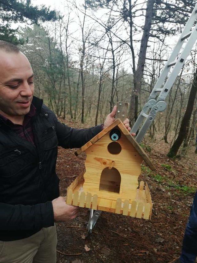 40 öğrenciden 40 kuş yuvası