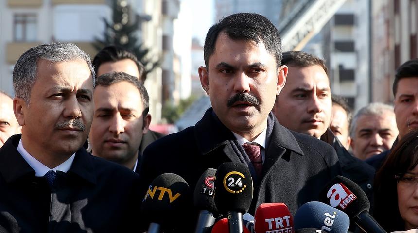 Bakan Murat Kurum'dan çöken binaya ilişkin açıklama: Bölgede kentsel dönüşümü başlatacağız 