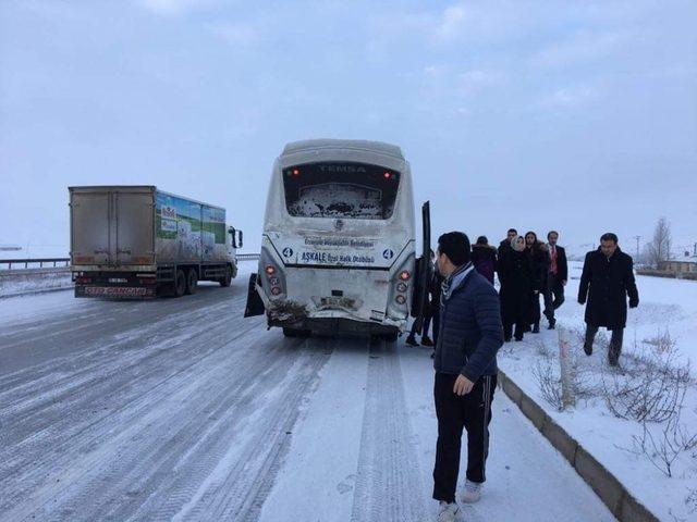 Erzurum’da trafik kazası: 2 yaralı